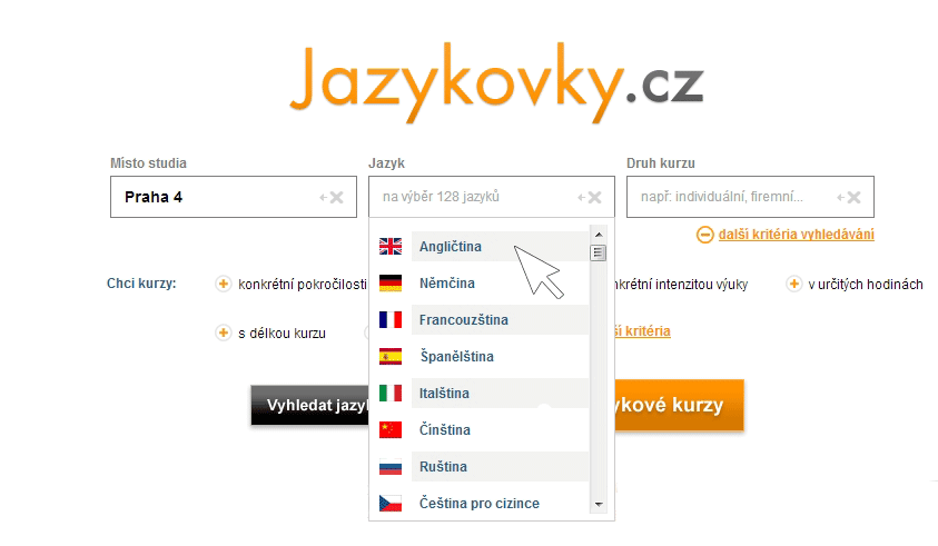 Jazykovky - angličtina Praha